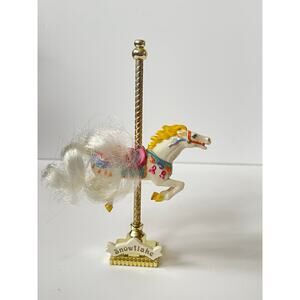 Vintage 1989 Matchbox Carousel Collection horse named "Snowflake".